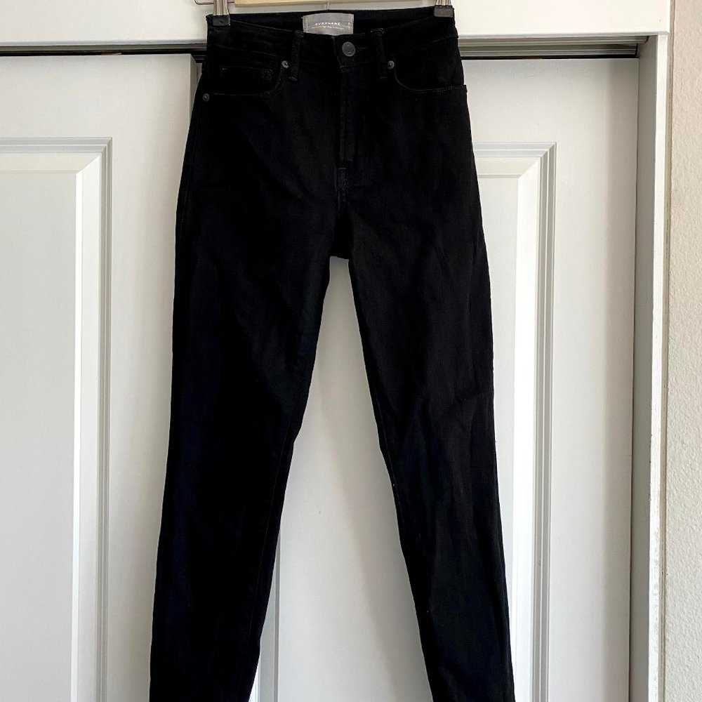 Everlane High Rise Curvy Black Jeans (Size 24)